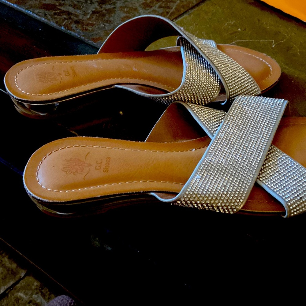 Silver sandals